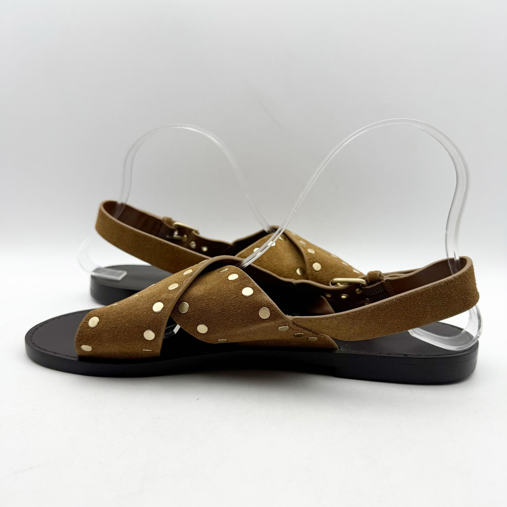 Madewell Womens Tuley Crossband Sandals US 9.5 M EU 39.5 Brown Leather NIB