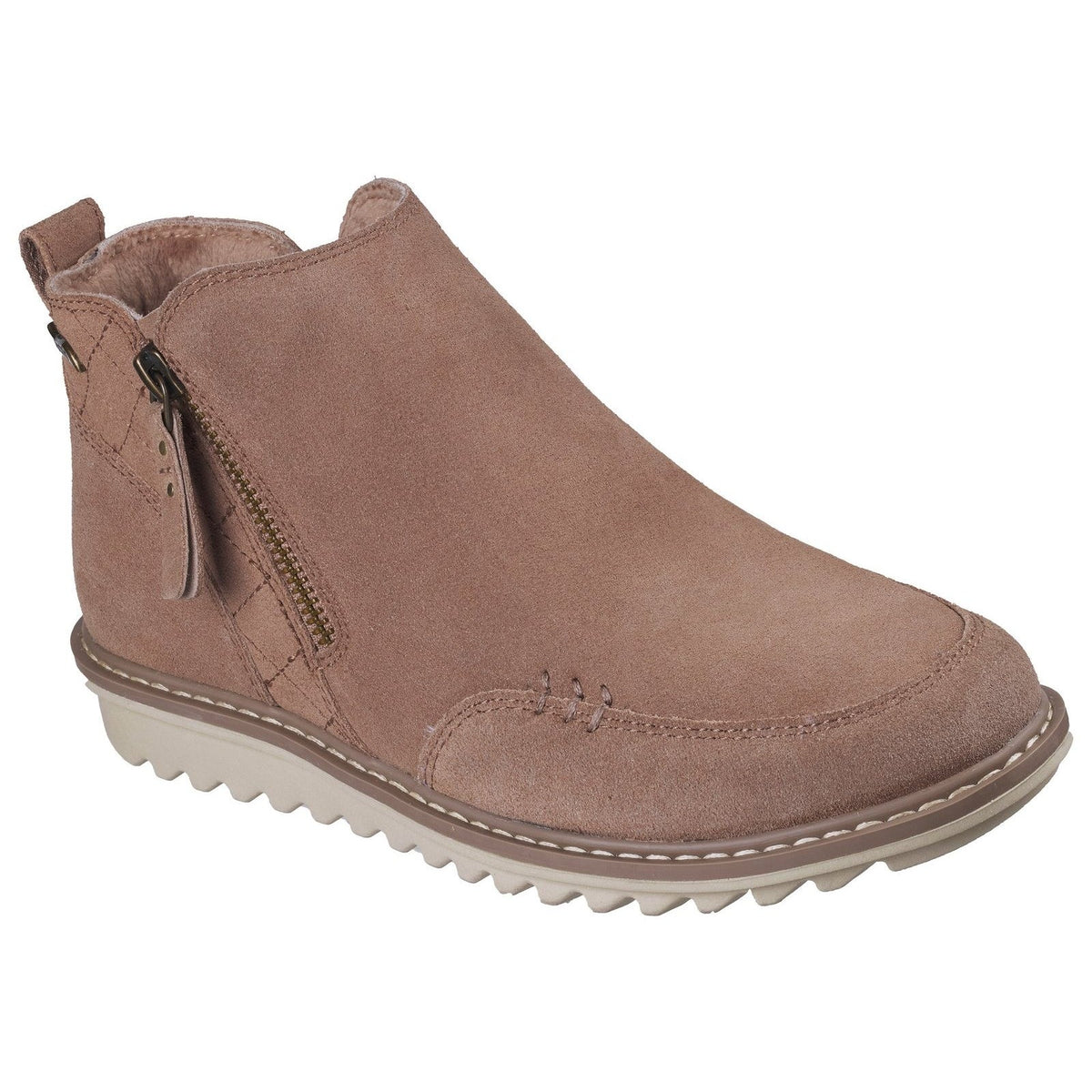 Skechers Womens Arch Fit Mojave Boundless Bliss Ankle Bootie Size 8.5 Brown NWOB