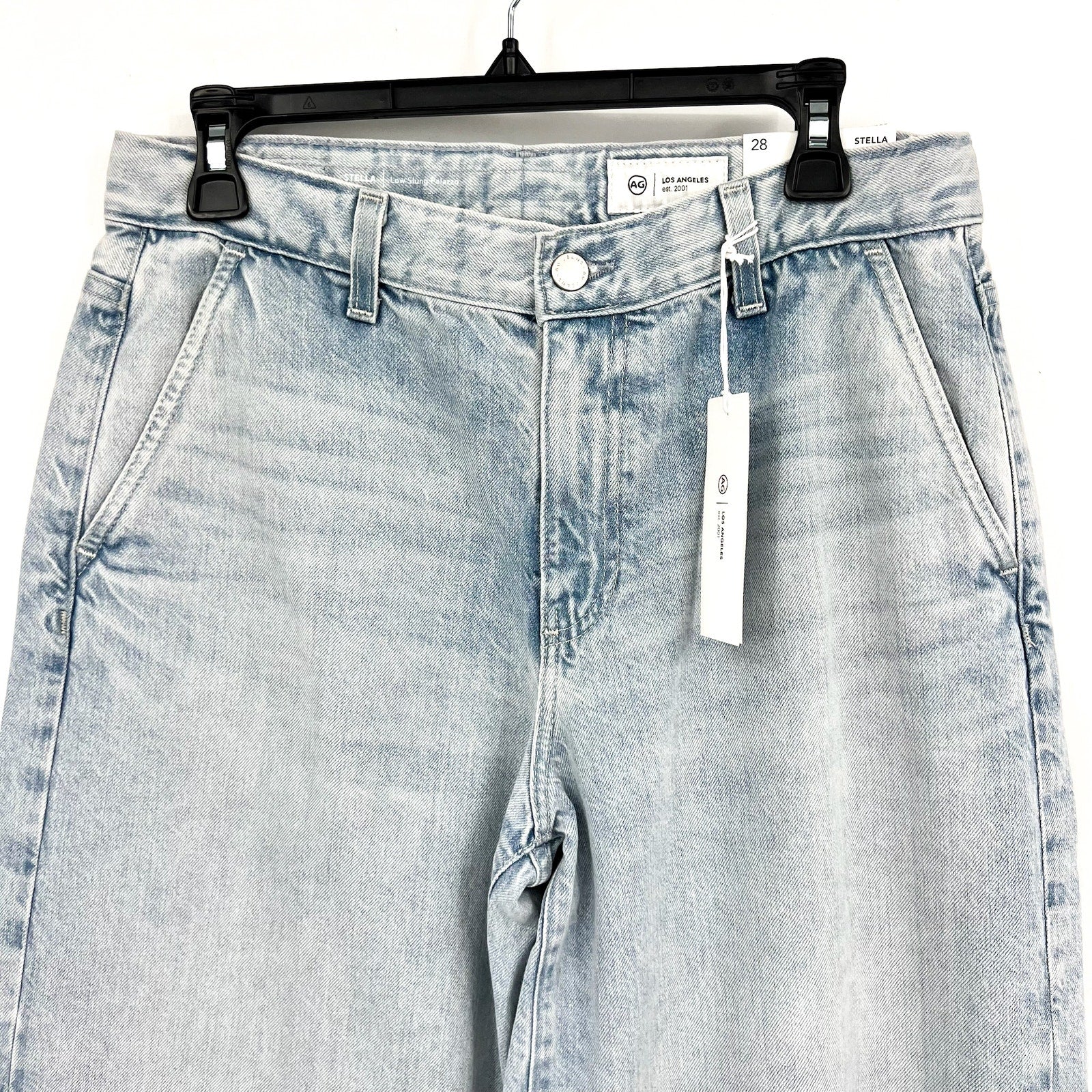 AG ADRIANO GOLDSCHMIED Stella Palazzo Wide Leg Jeans Size 28 Idol Light Wash NWT