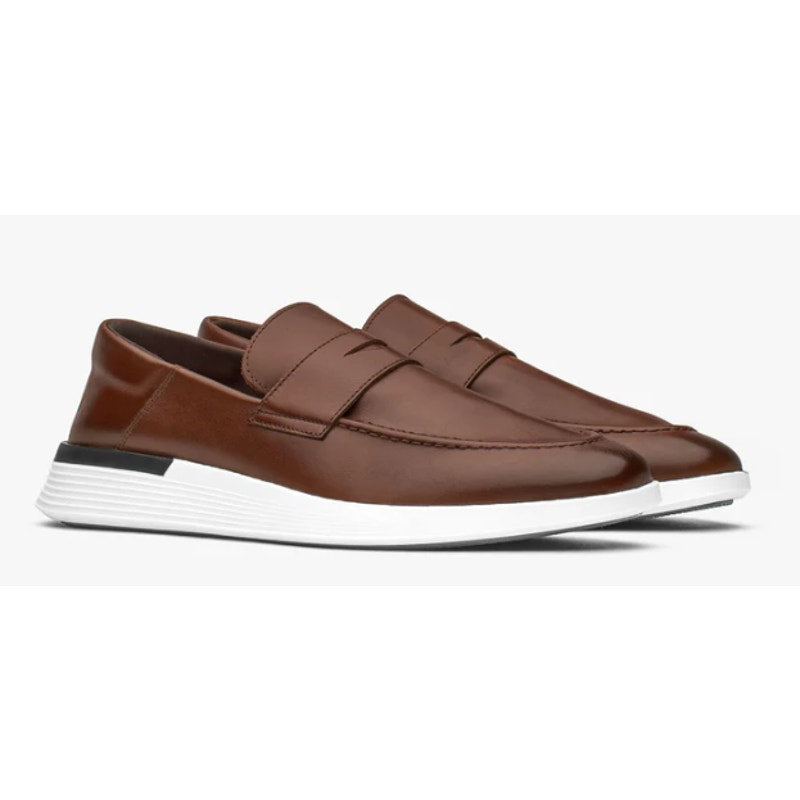 Wolf & Shepherd Crossover Loafers Mens 6.5 Womens 8 Brown Leather Slip On NIB