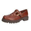 Bella Vita Womens Makell Lug Loafers US 11 WW Dark Tan Mary Jane NIB