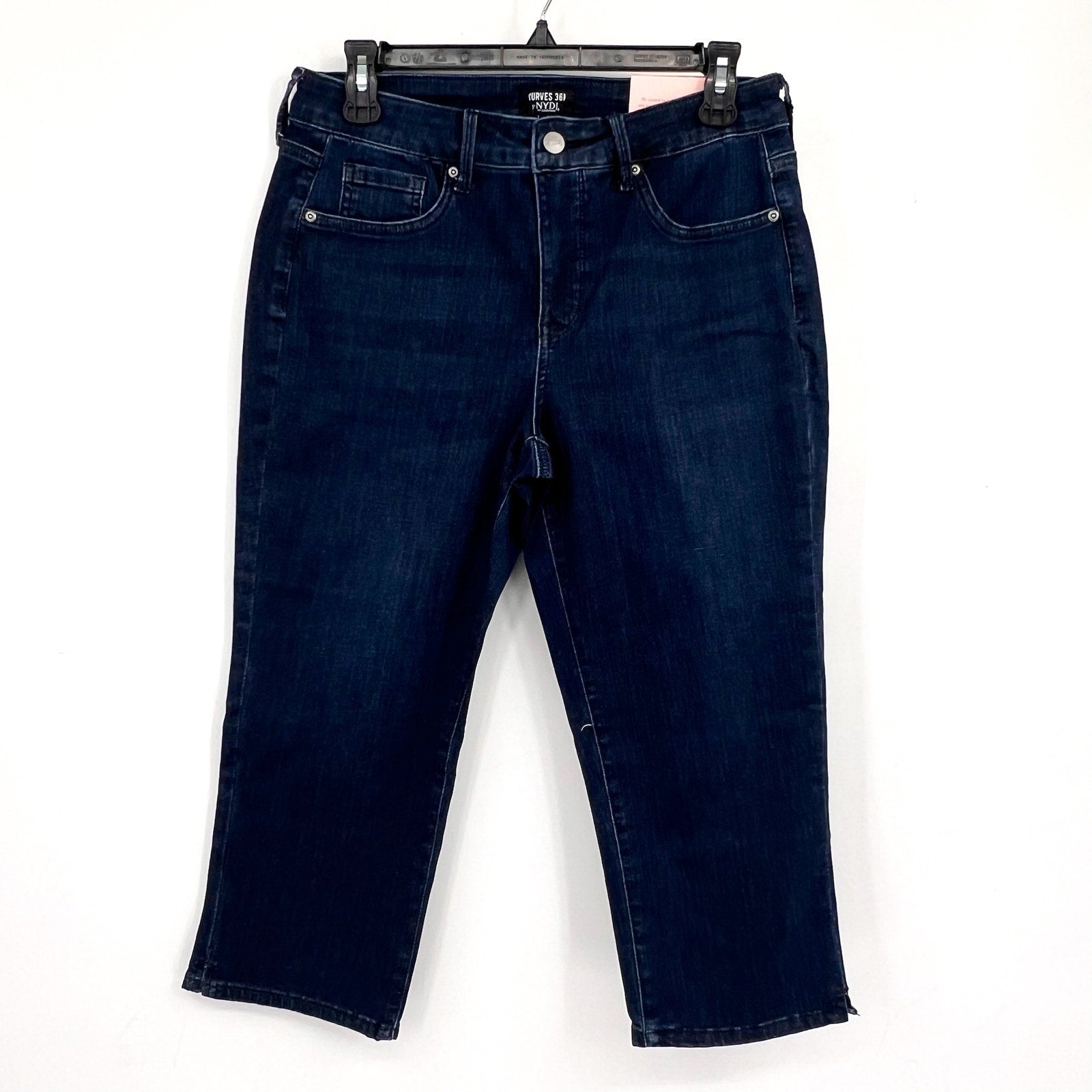NYDJ Curves 360 Womens Slim Straight Crop Jeans Size 4 Mesquite Blue NWT