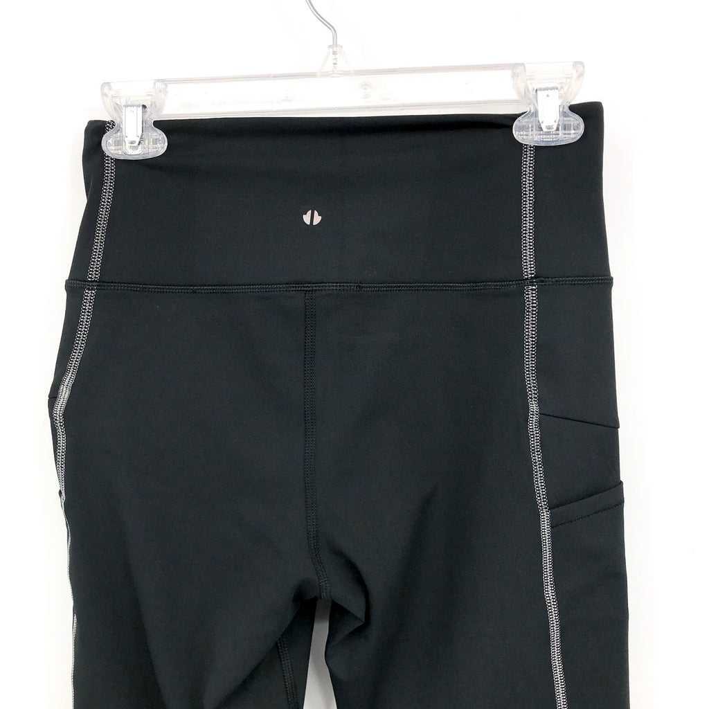 THRIVE SOCIETE Women's Reflective 7/8 Leggings Medium Black Slim Fit NWT