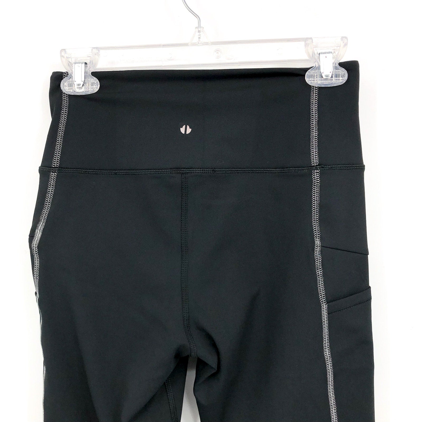THRIVE SOCIETE Women's Reflective 7/8 Leggings Medium Black Slim Fit NWT