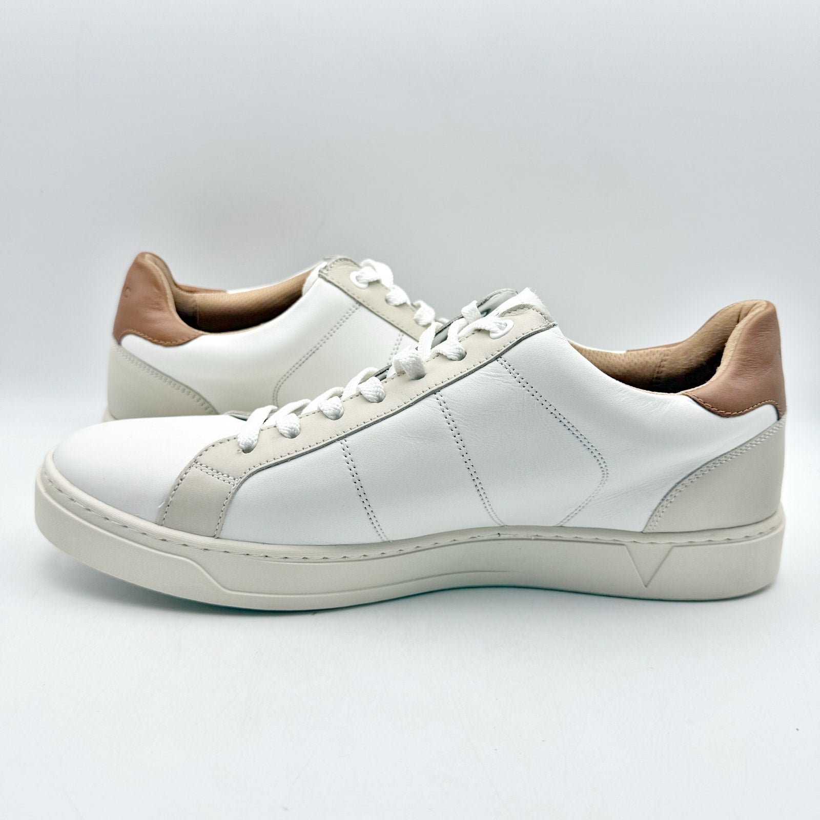 Vionic Mens Lucas ll Sneakers US 11 EU 44 White Leather Comfort Orthotic NWOB