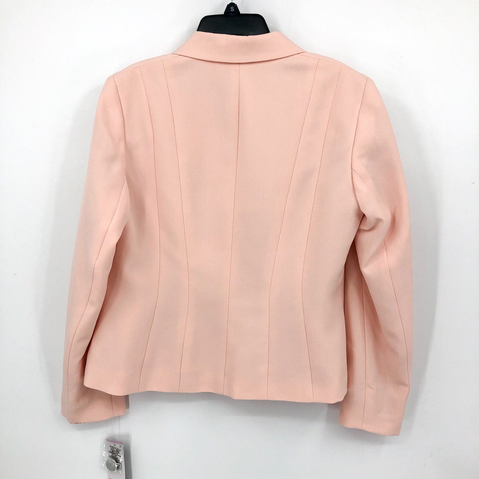 LE SUIT Contrast Button Suit Jacket 6 PETITE Light Blossom Pink Notch Blazer NWT