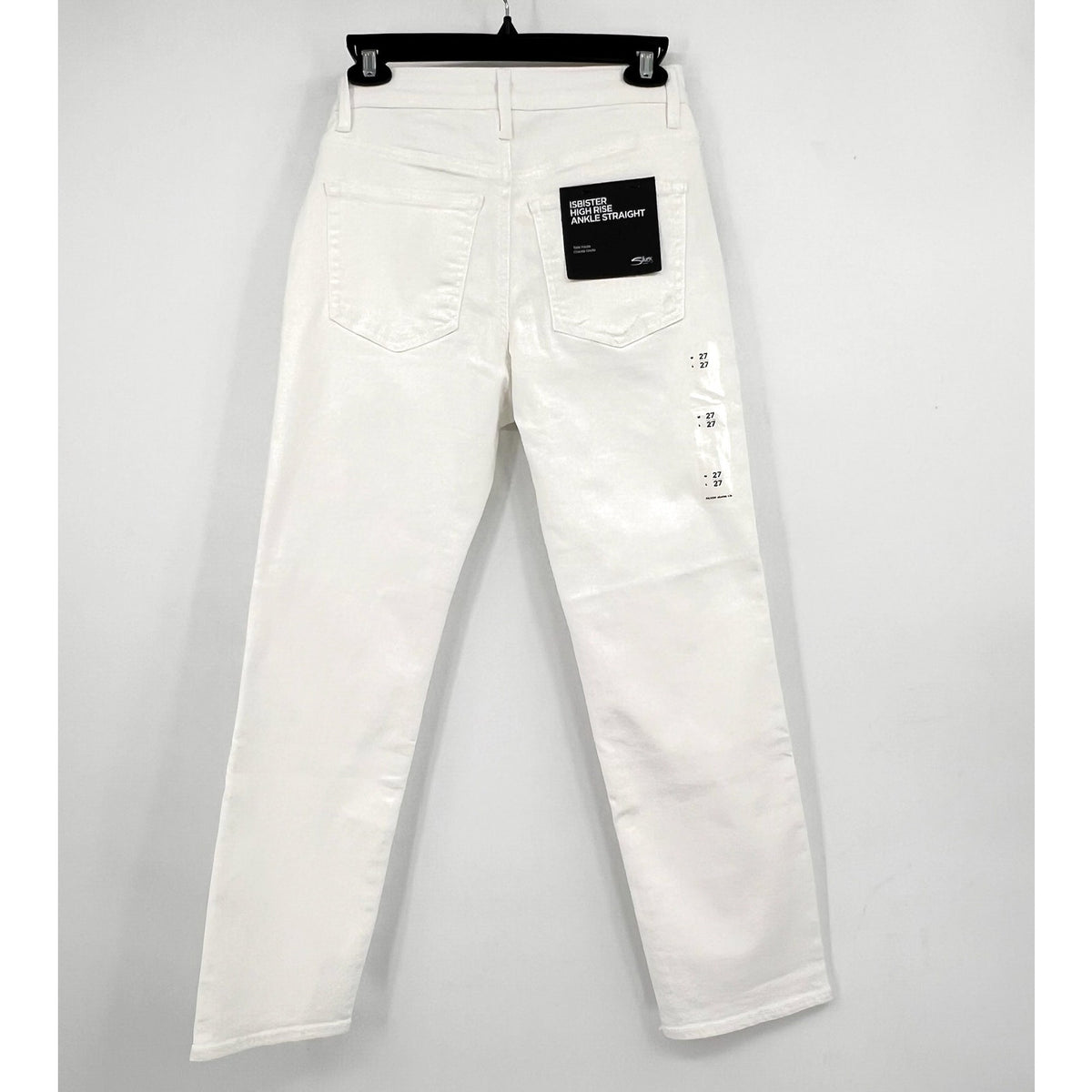 SILVER JEANS CO. Isbister Straight Leg Ankle Jeans 27x27 US 4 White Stretch NWT