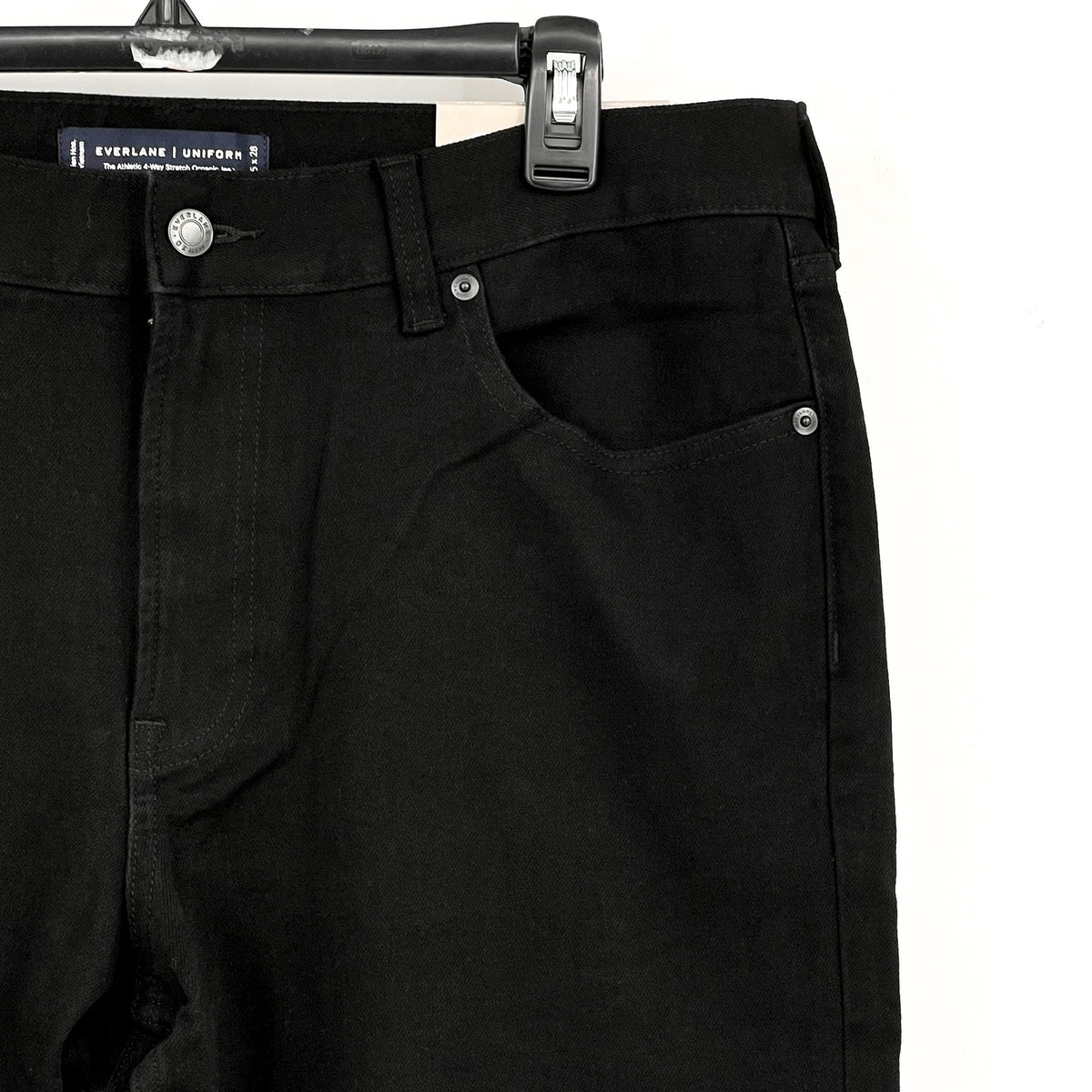 EVERLANE Uniform Men's The Athletic Jeans 35x28 Black 4-Way Stretch Organic NWT