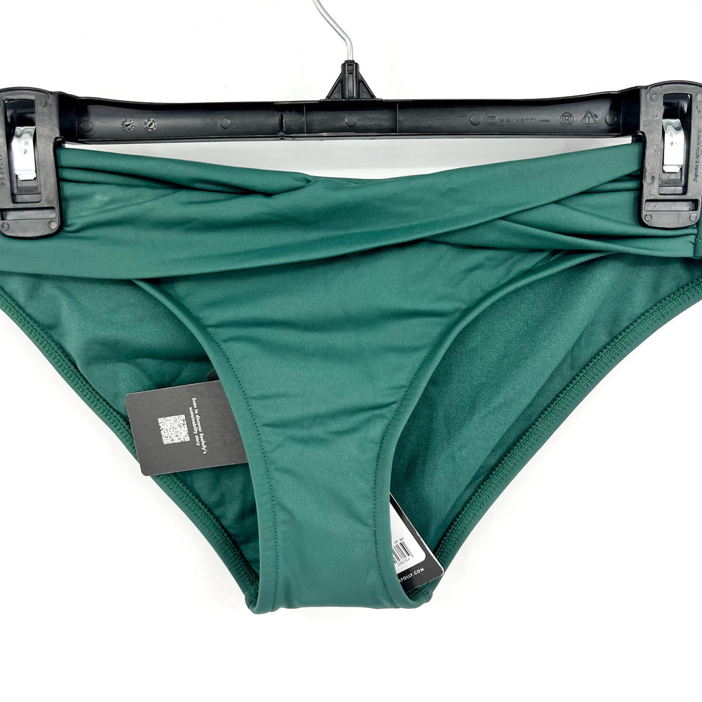 SEAFOLLY Women's Twist Band Hipster Bikini Bottom Size 6 Evergreen NWT