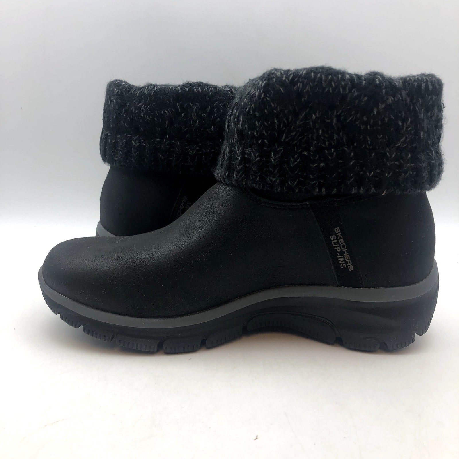 Skechers Womens Slip-ins Boots Womens 5.5 Black Easy Going Cozy Weather 2 NIB