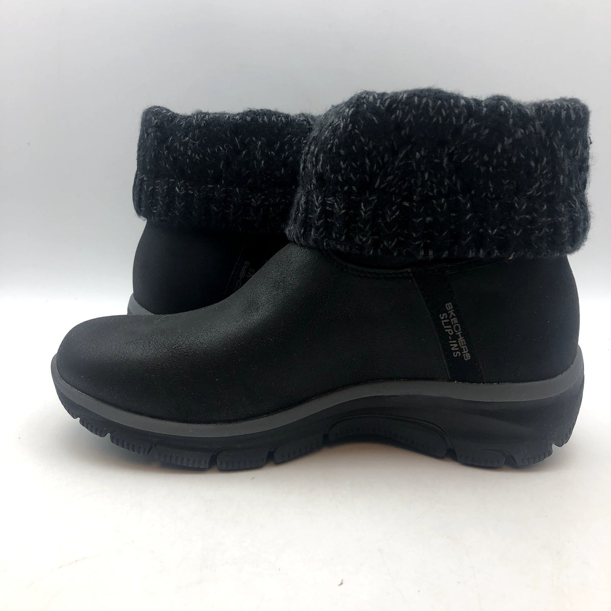 Skechers Womens Slip-ins Boots Womens 5.5 Black Easy Going Cozy Weather 2 NIB