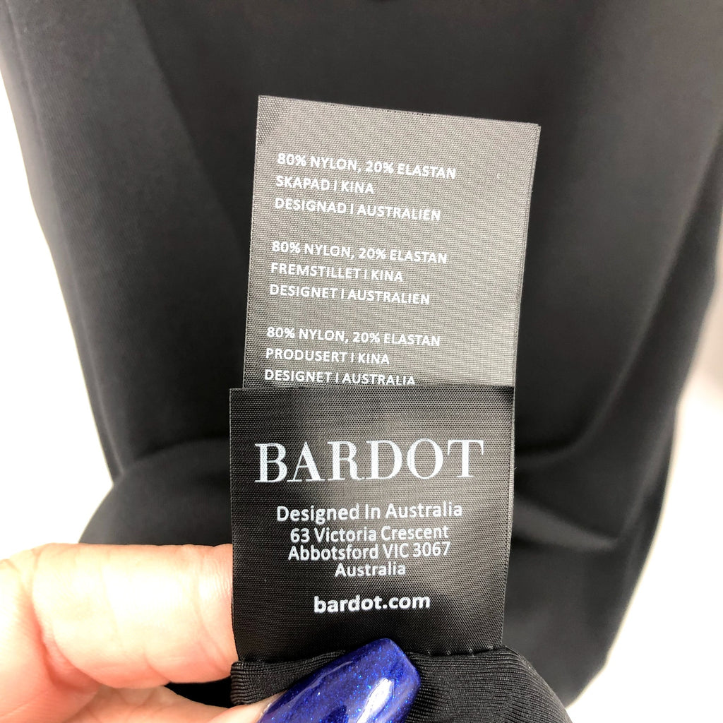 BARDOT Women's Londyn Cut Out Mini Dress XS Black Bodycon Stretch NWT