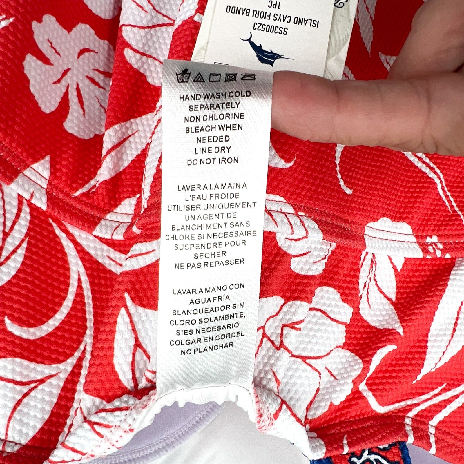 TOMMY BAHAMA Island Cays Fiori One Piece Swimsuit Size 8 Pink White Floral NWT