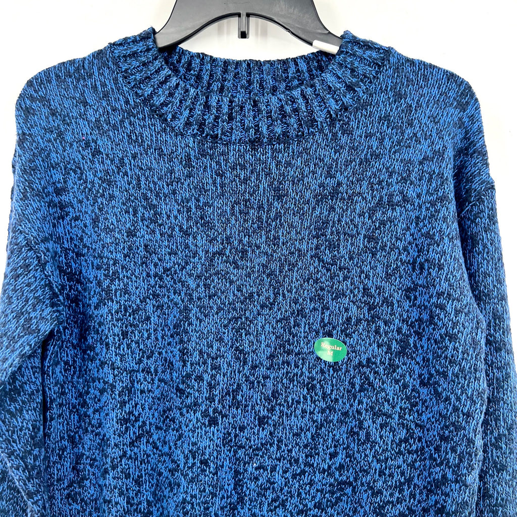 L.L BEAN Women's Cotton Ragg Sweater Medium Classic Navy Blue Crewneck NWT