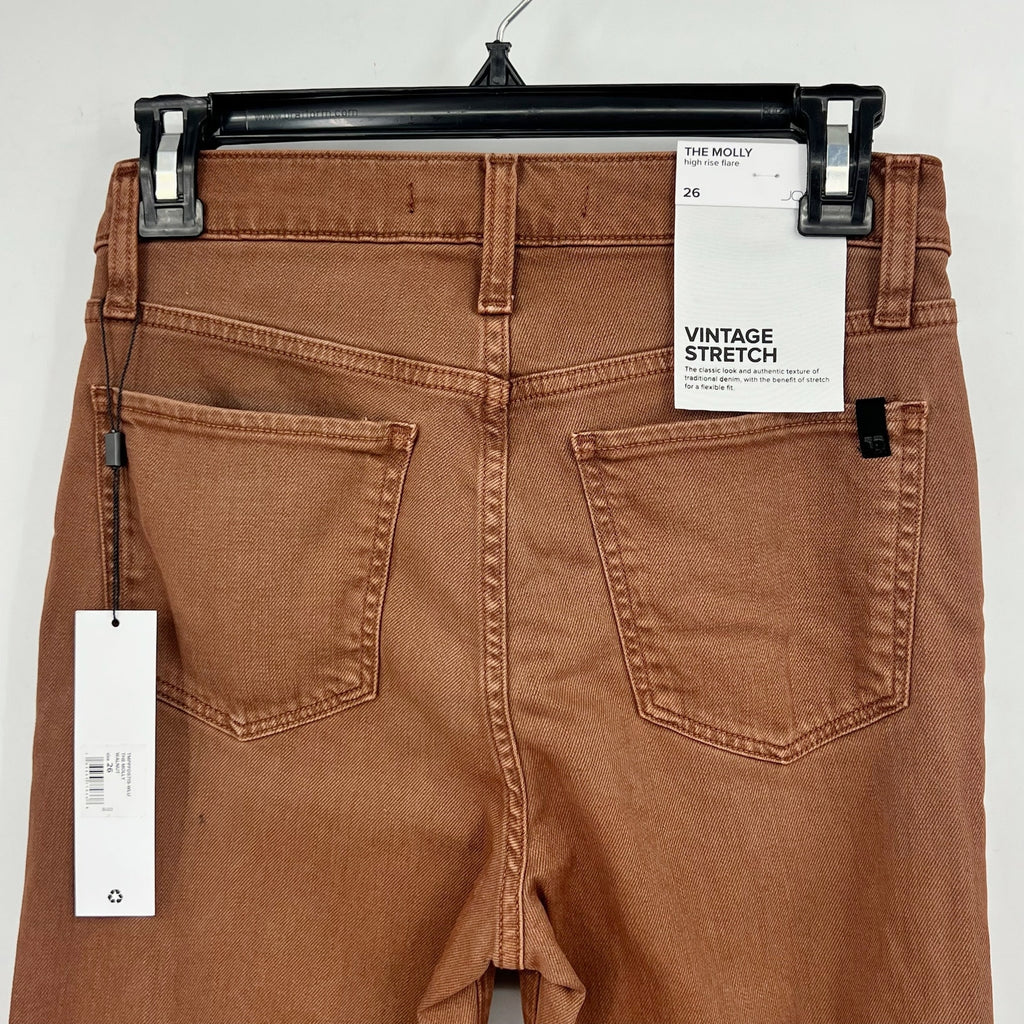 JOE'S JEANS The Molly High Rise Flare Jeans Size 26 US 2 Brown Walnut NWT