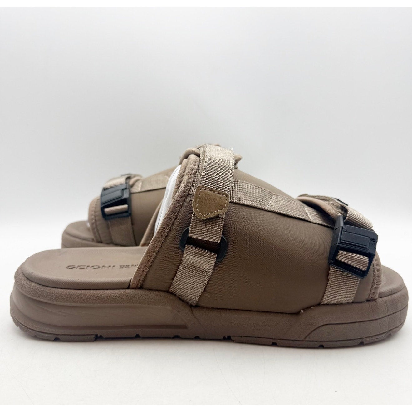Seichi Mens Yoroi V2 Slide Sandals Size 9 EU 42 Taupe NIB