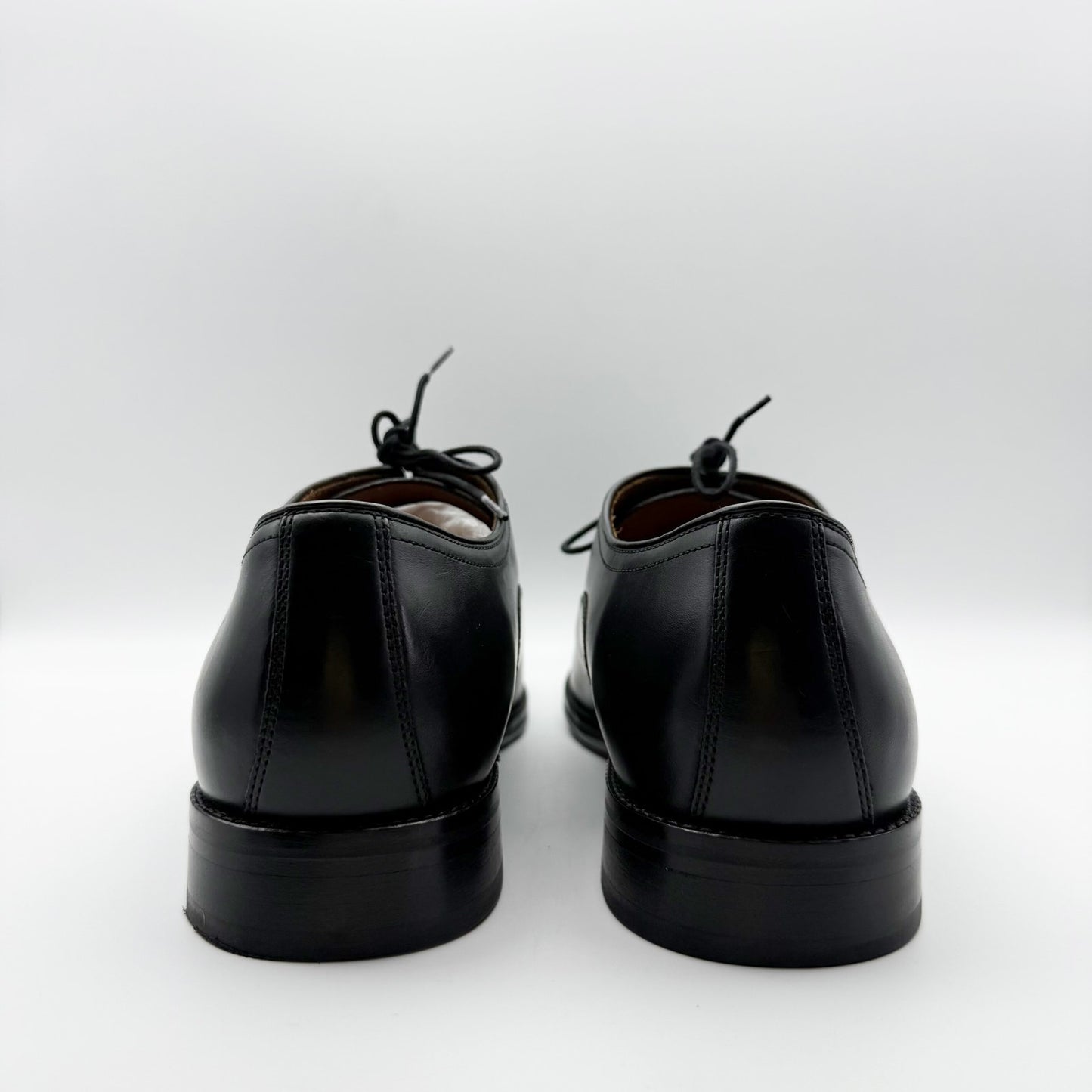 Johnston & Murphy Mens Sullivan Cap Toe Dress Shoes US 11 M Black Leather NIB