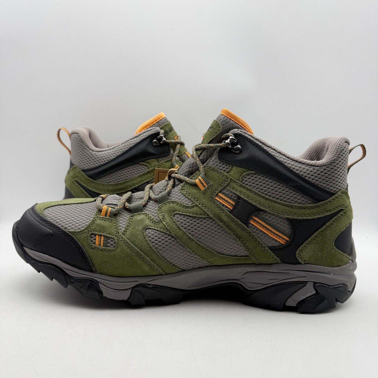 Hi-Tec Mens Ht Ravus Mid Hiking Ankle Boots US 13 EU 46 Green Waterproof NWOB