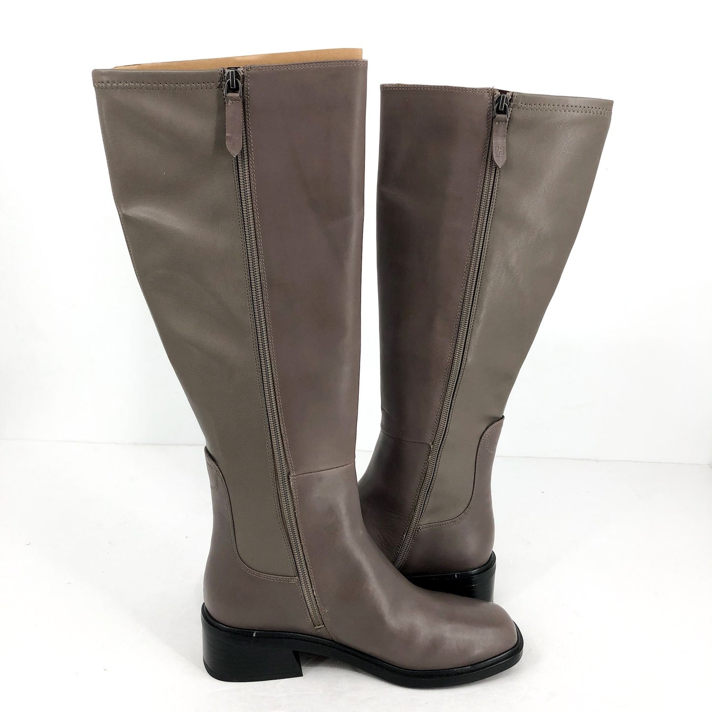 Franco Sarto Womens Giselle Knee High Boots US 7.5 M EU 38 Grey Leather NWOB