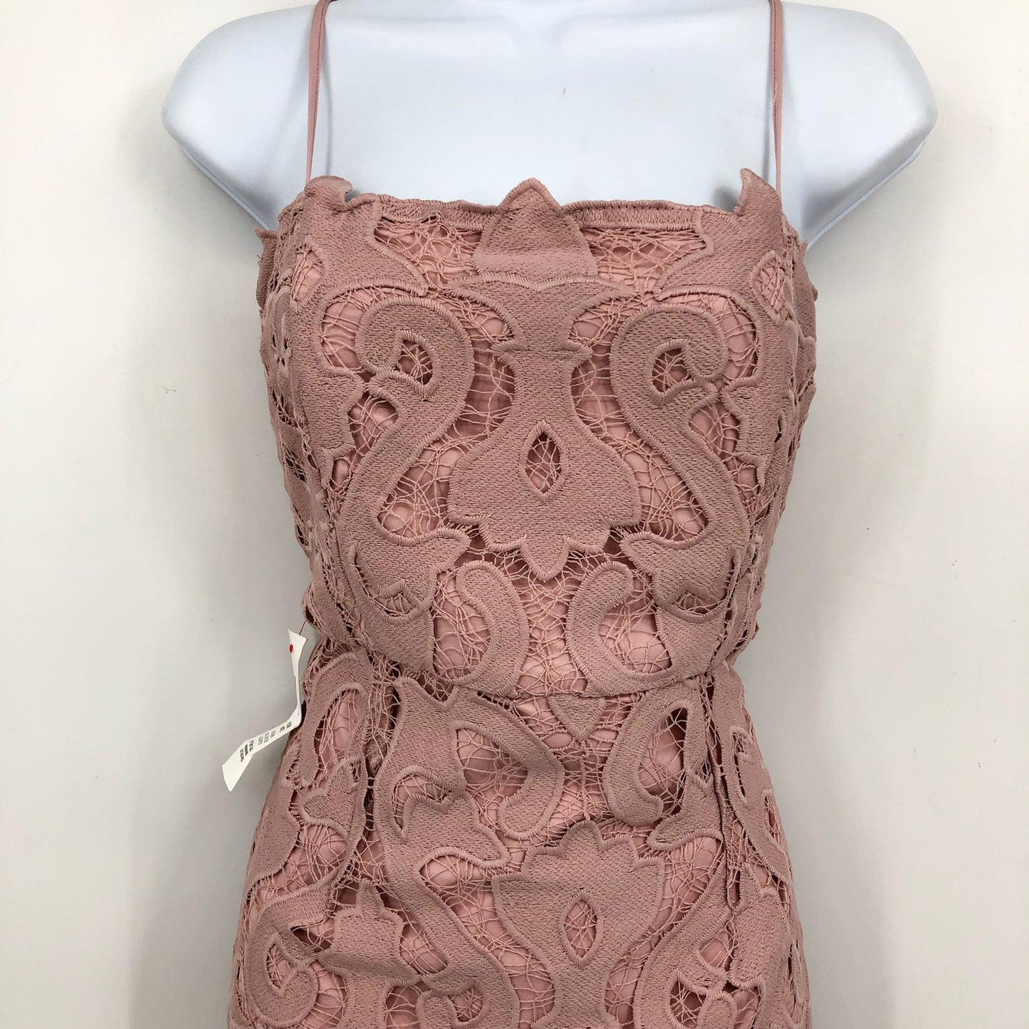 BARDOT Women's Lina Lace Midi Dress Size 6 Pink Rose Sleeveless Lined NWT