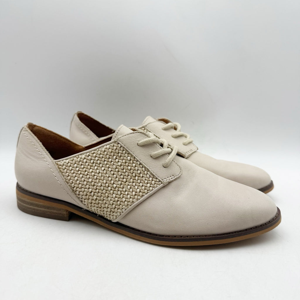 Lucky Brand Womens Elyza Oxford Shoes US 7 M Off White Leather NWOB