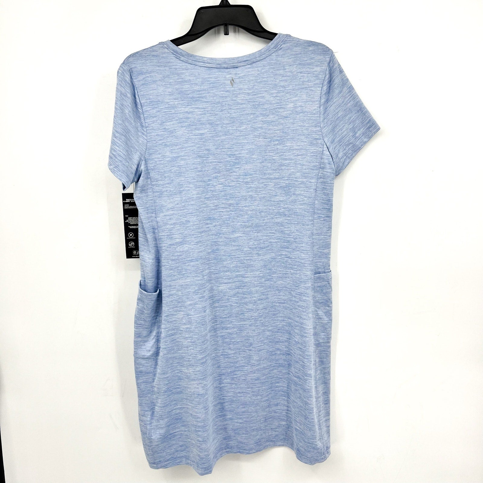 SKECHERS Women's GoDri Swift T-Shirt Dress Medium Blue Short Sleeve NWT