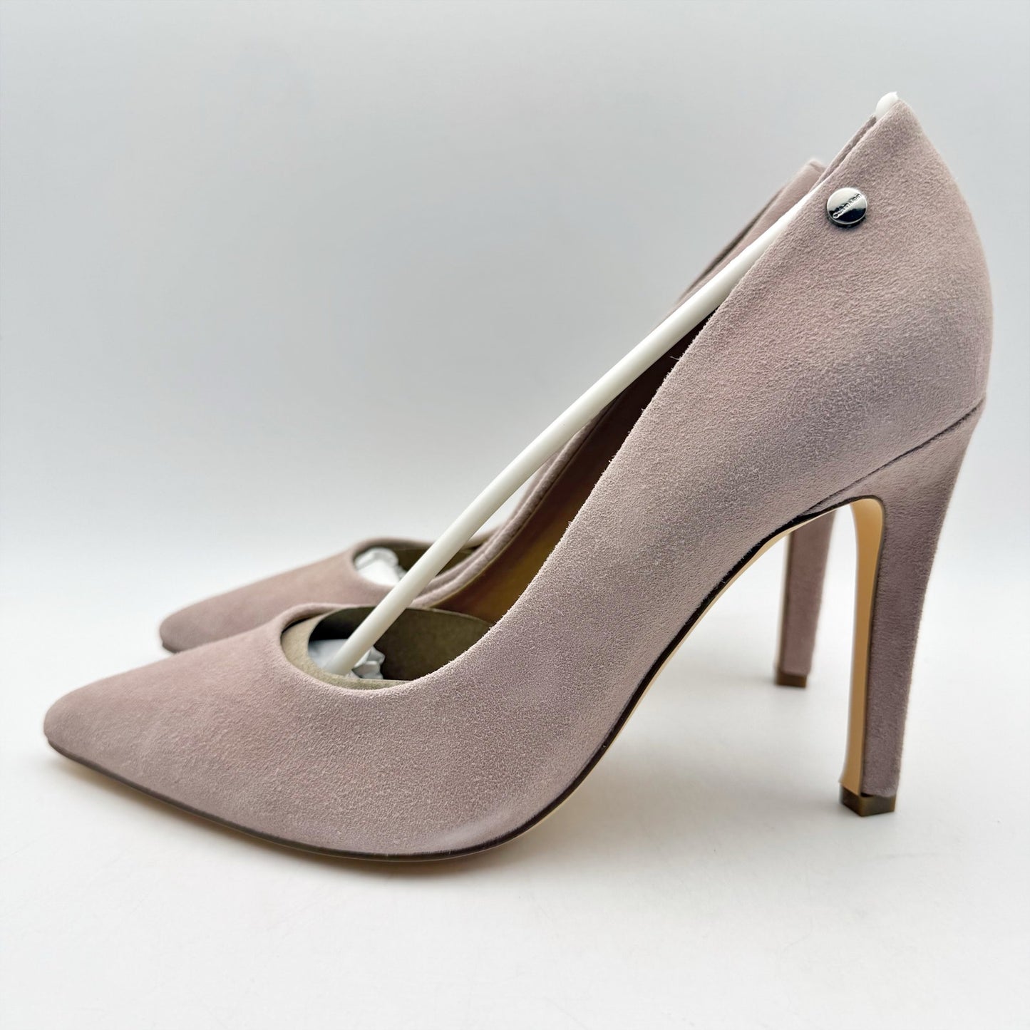 Calvin Klein Womens Brady High Heels Size 8.5 Pink Suede Pumps NIB