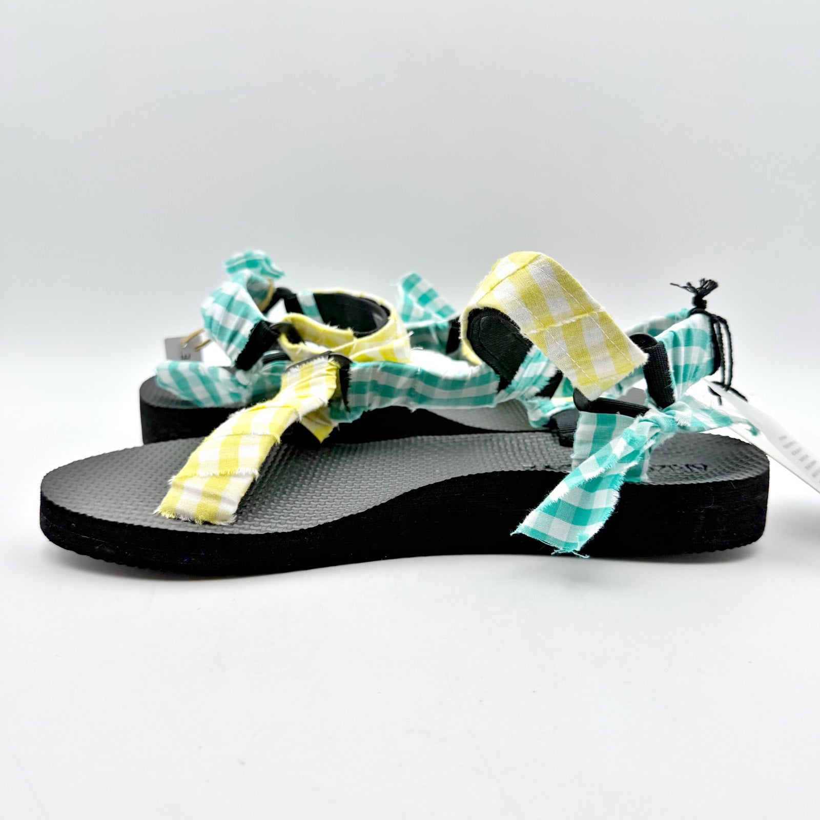 Arizona Love Womens Vichy Sandals EU 41 US 11 Blue Yellow Bandana NWOB