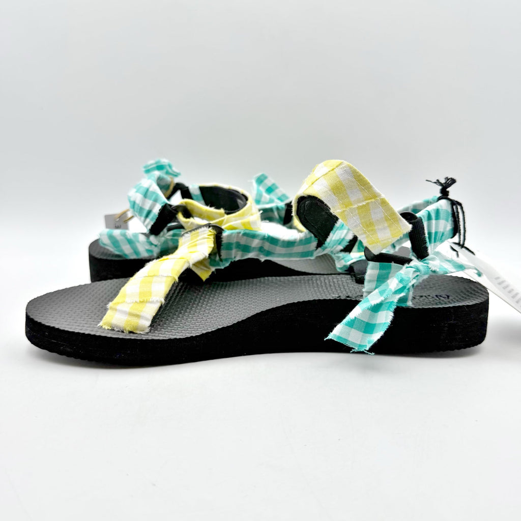 Arizona Love Womens Vichy Sandals EU 41 US 11 Blue Yellow Bandana NWOB