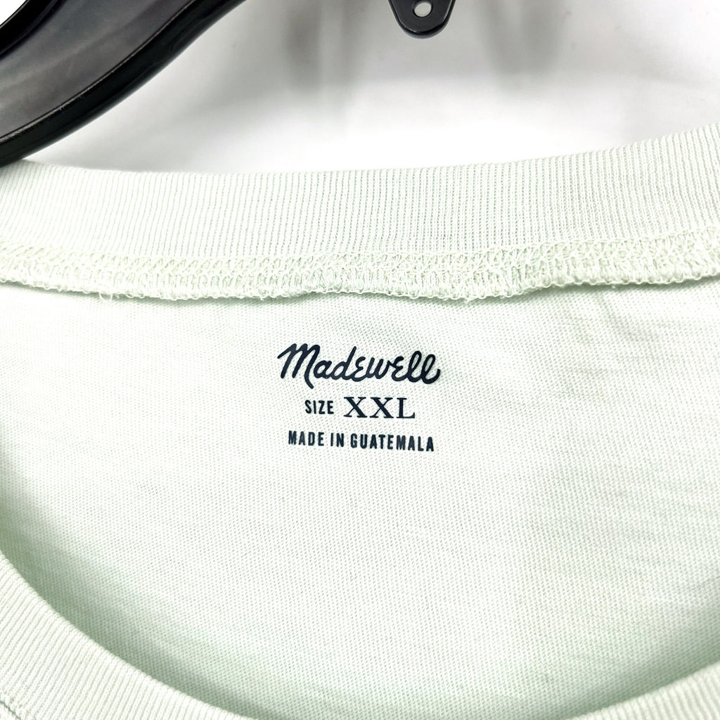 MADEWELL Women's Northside Vintage Tee XXL Green Ice Mint Short Sleeve J8526 NWT