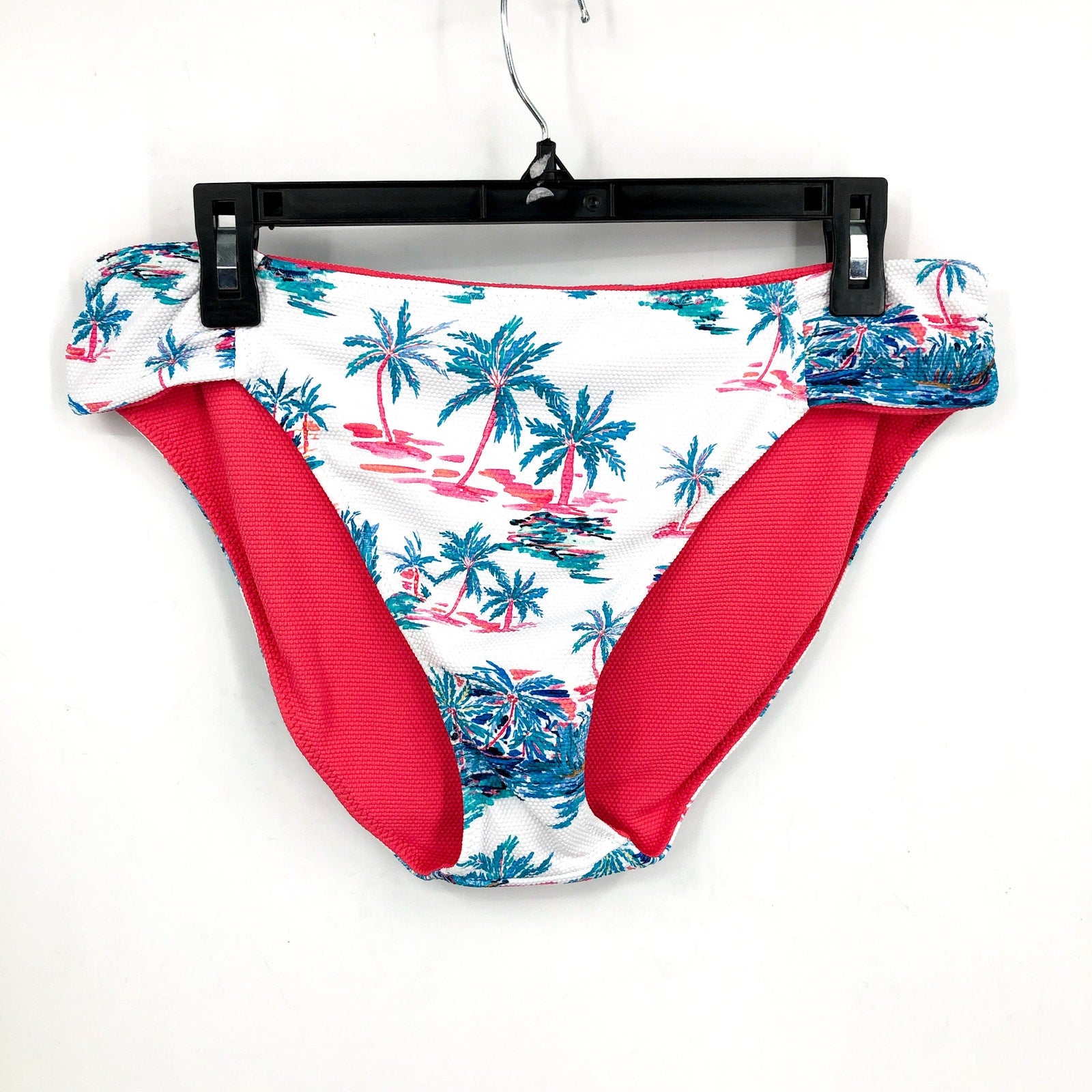 TOMMY BAHAMA Island Cays Tropical Rev Hipster Bikini Bottoms Large White NWT