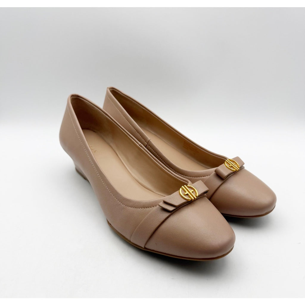 Cole Haan Womens Malta Wedge Heels Size 8B EU 38.5 Tan Blush Leather NIB