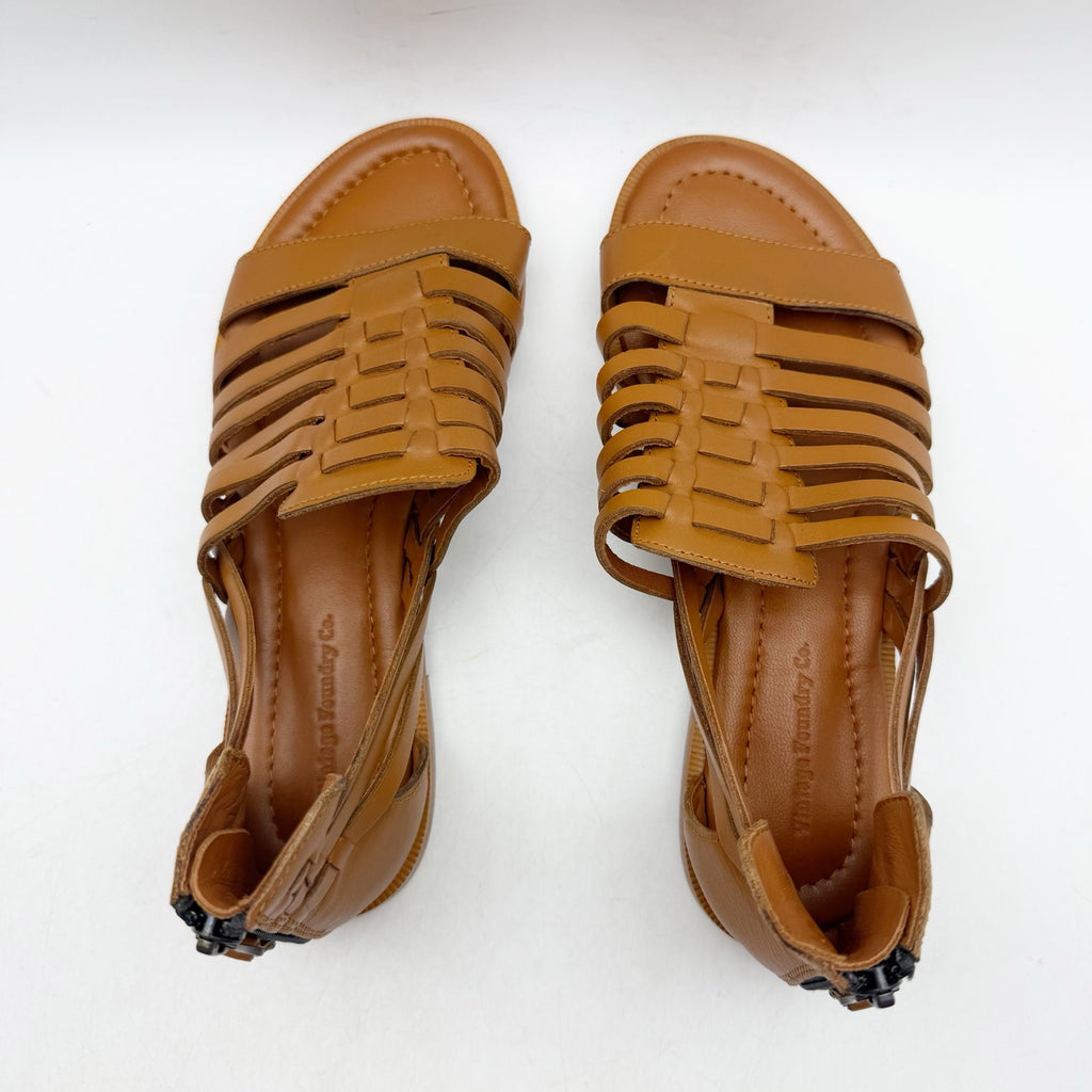 Vintage Foundry Co. Womens Keira Sandals US 8 EU 38.5 Camel Brown Leather NWOB