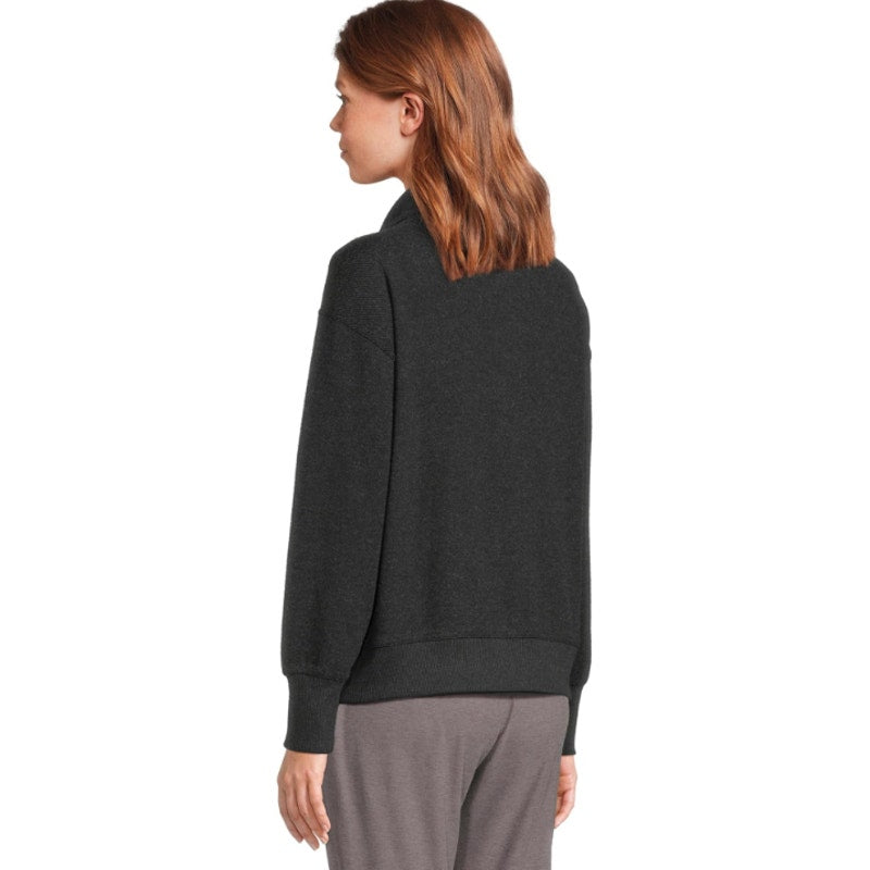 FAHERTY Legend Lounge Full Zip Sweatshirt Medium Heathered Black Twill NWT