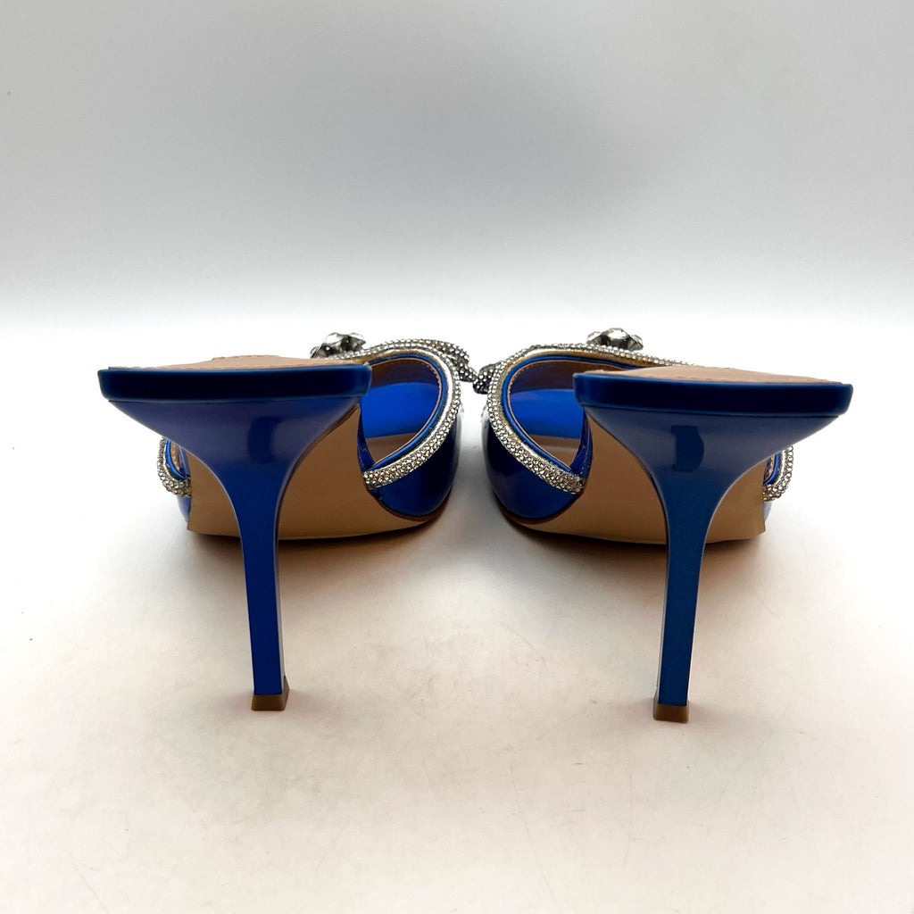 STEVE MADDEN Women's Embellish Heeled Sandals Size 10M Blue Square Toe NWOB