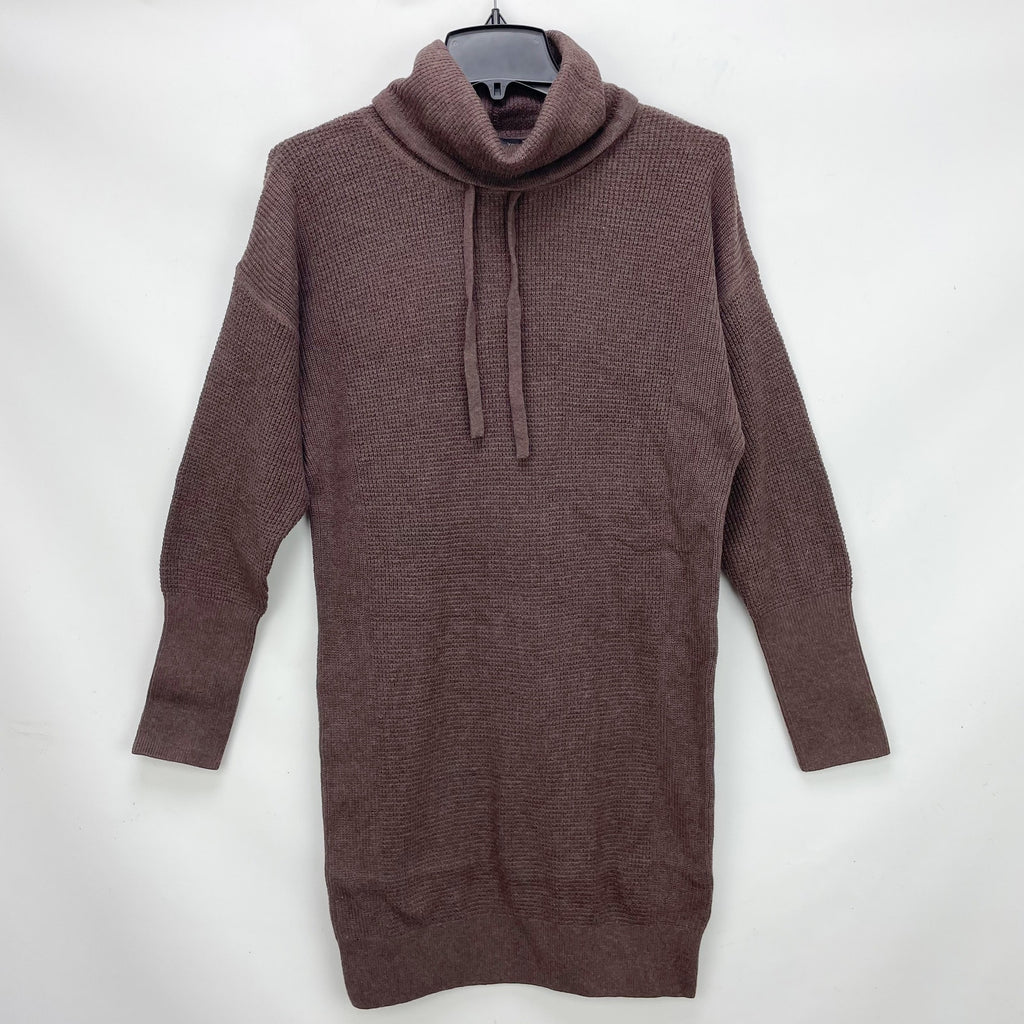 prAna Milani Sweater Dress XS Clove Red Funnel Neck Long Sleeve Waffle Knit NWT