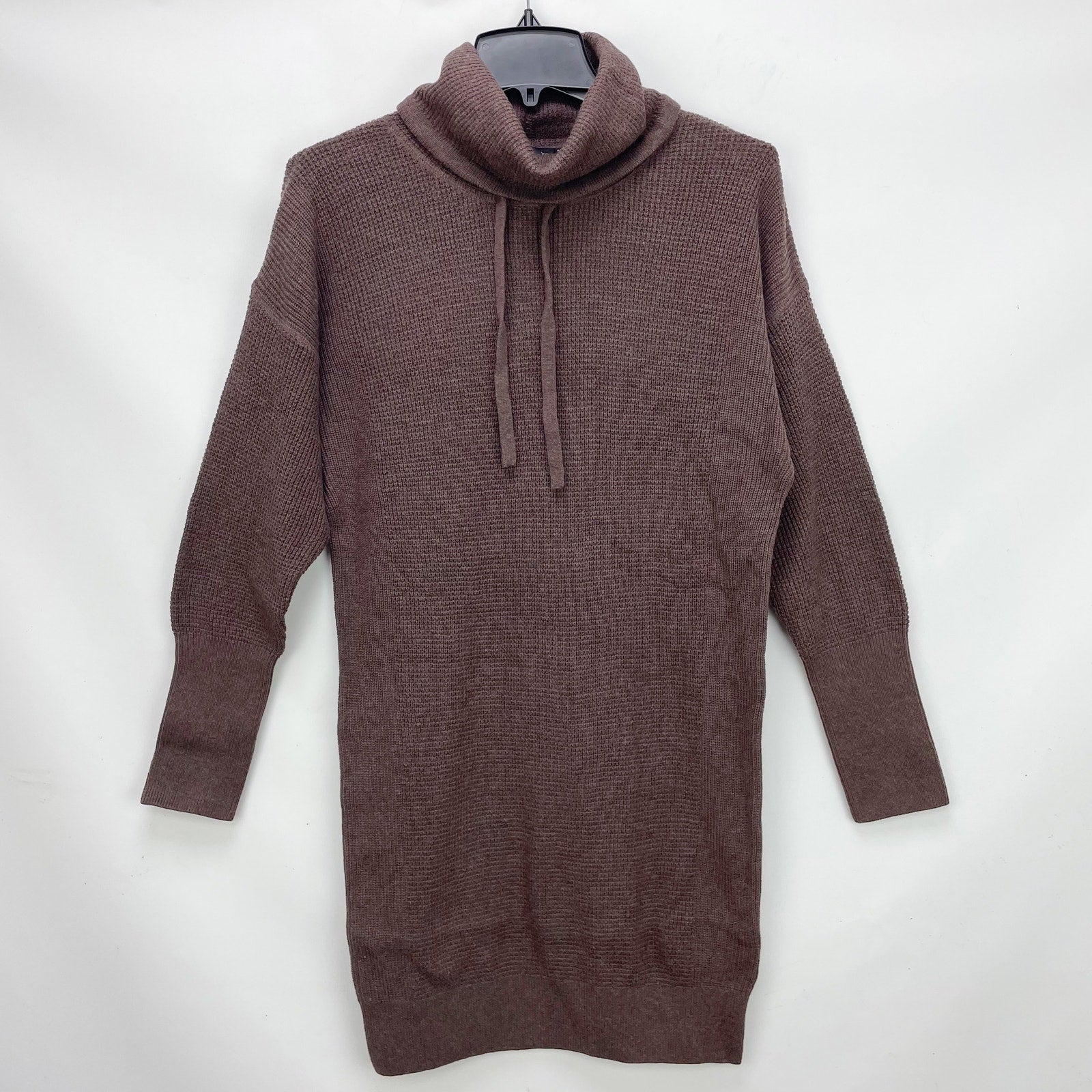 prAna Milani Sweater Dress XS Clove Red Funnel Neck Long Sleeve Waffle Knit NWT