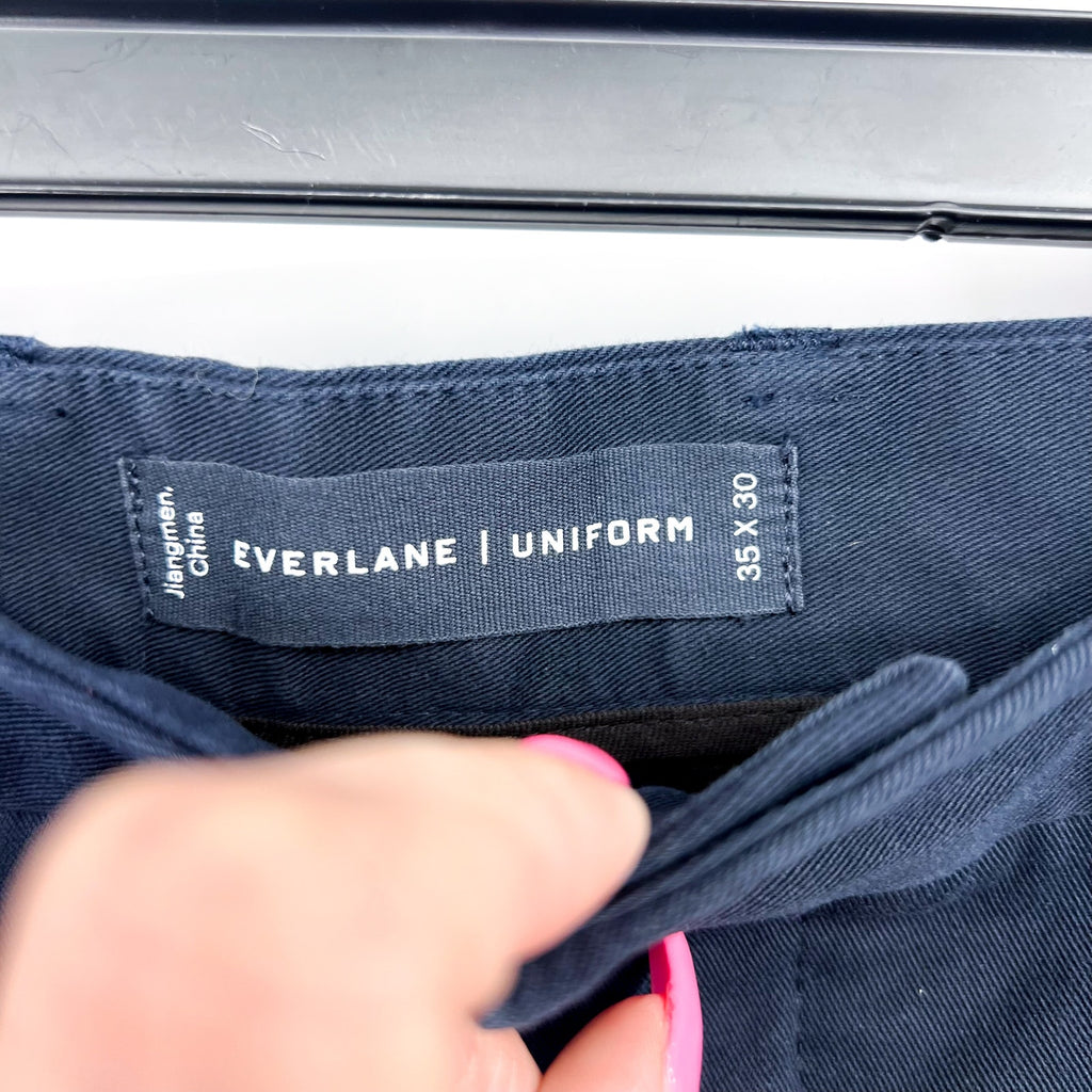 EVERLANE Men's Uniform Performance Chino 35x30 Navy Blue Slim Fit Pants NWT