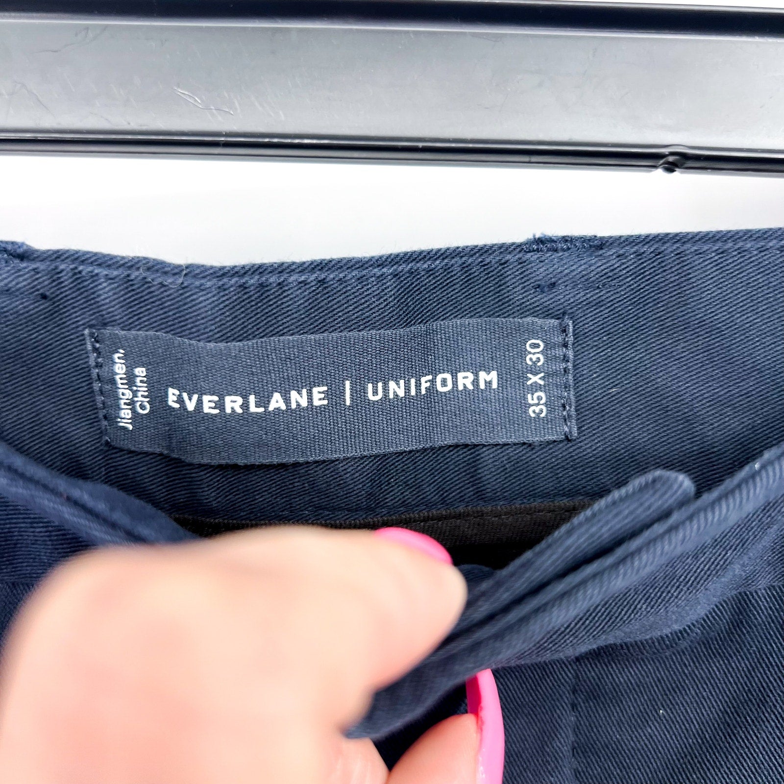 EVERLANE Men's Uniform Performance Chino 35x30 Navy Blue Slim Fit Pants NWT