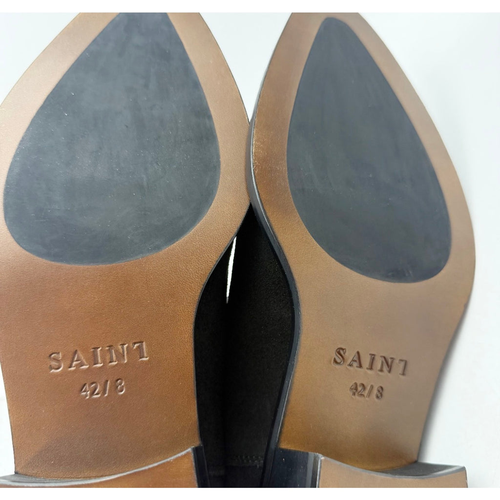 Saint Morta Men's Nomad Pointy Toe Chelsea Boots Size 8 EU 42 Black Suede NIB