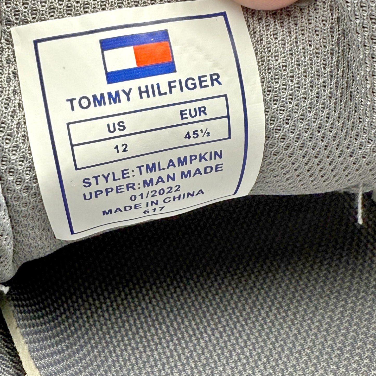 Tommy Hilfiger Mens Lampkin Flag Cup-Sole Low Top Sneakers US 12 Grey NIB