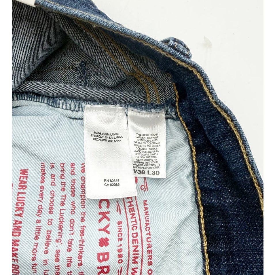 LUCKY BRAND Men's Easy Rider Bootcut Jeans 38x30 Blue Dawson Coolmax Stretch NWT