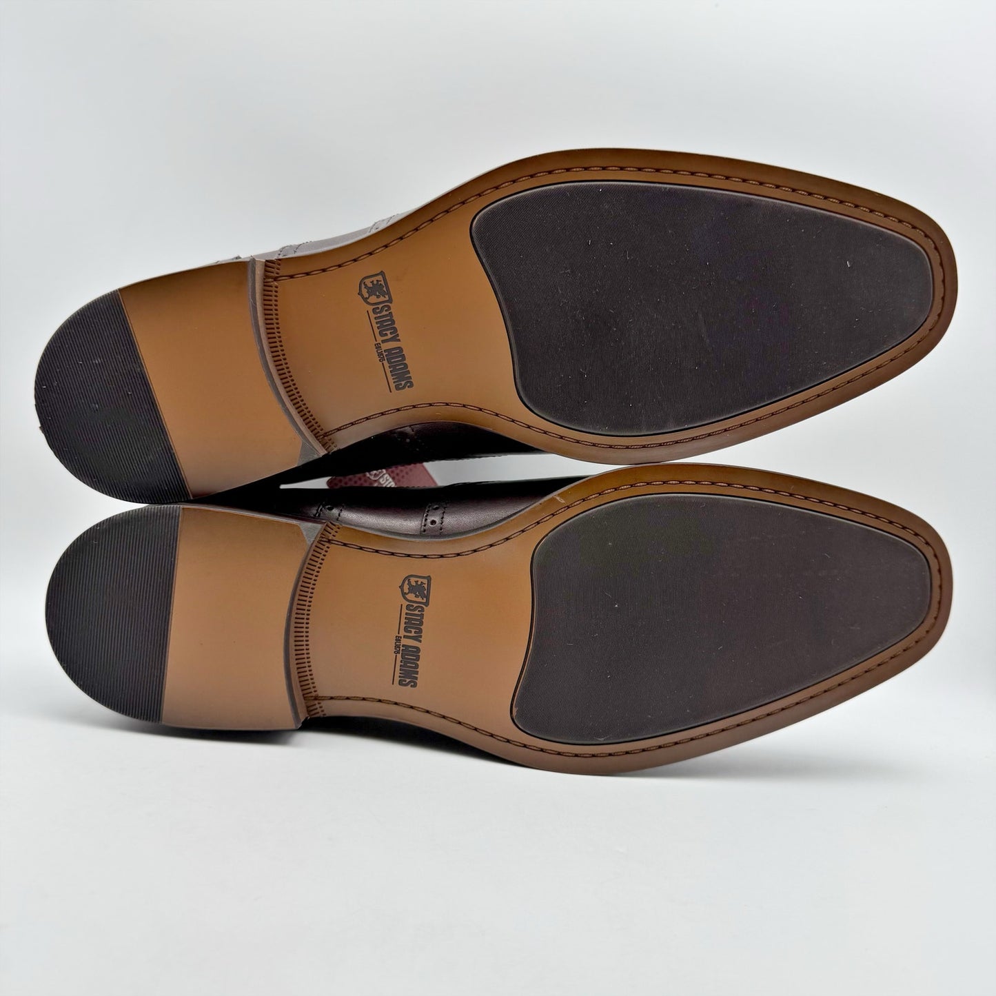 Stacy Adams Mens Kaine Wing Tip Lace-Up Oxford Shoes 15 M Burgundy Leather NWOB