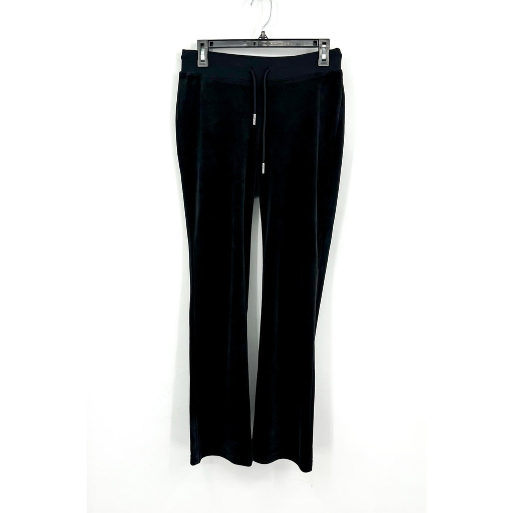 JUICY COUTURE Women's OG Big Bling Velour Track Pants Small Black Liquorice NWT