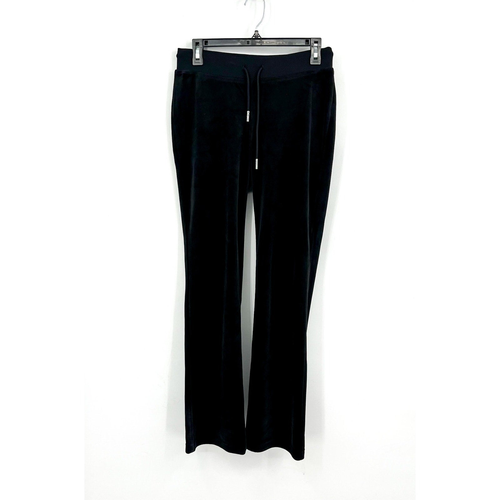JUICY COUTURE Women's OG Big Bling Velour Track Pants Small Black Liquorice NWT