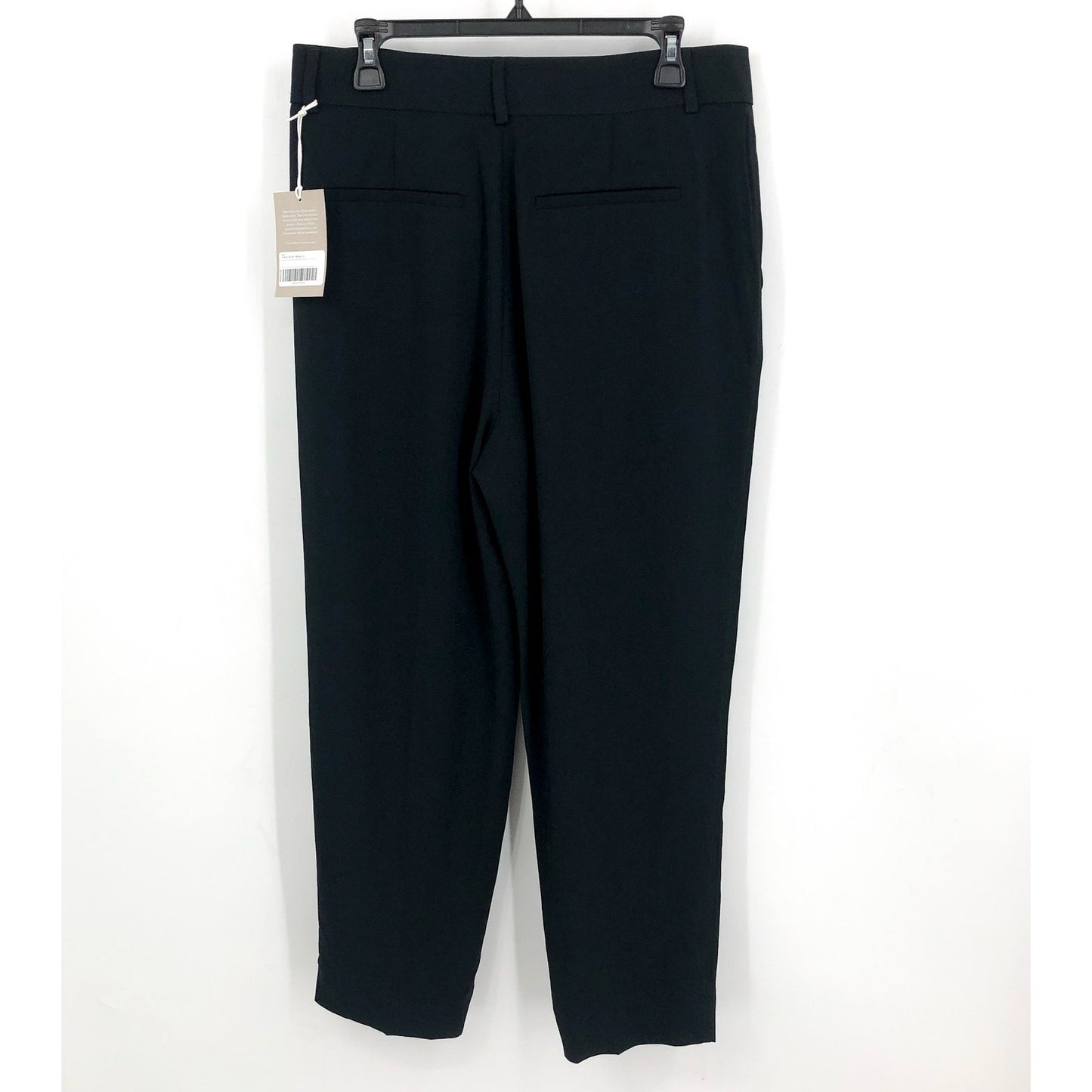 EVERLANE Women's The Triacetate Way-High Tapered Pants Size 2 Black Ankle NWT