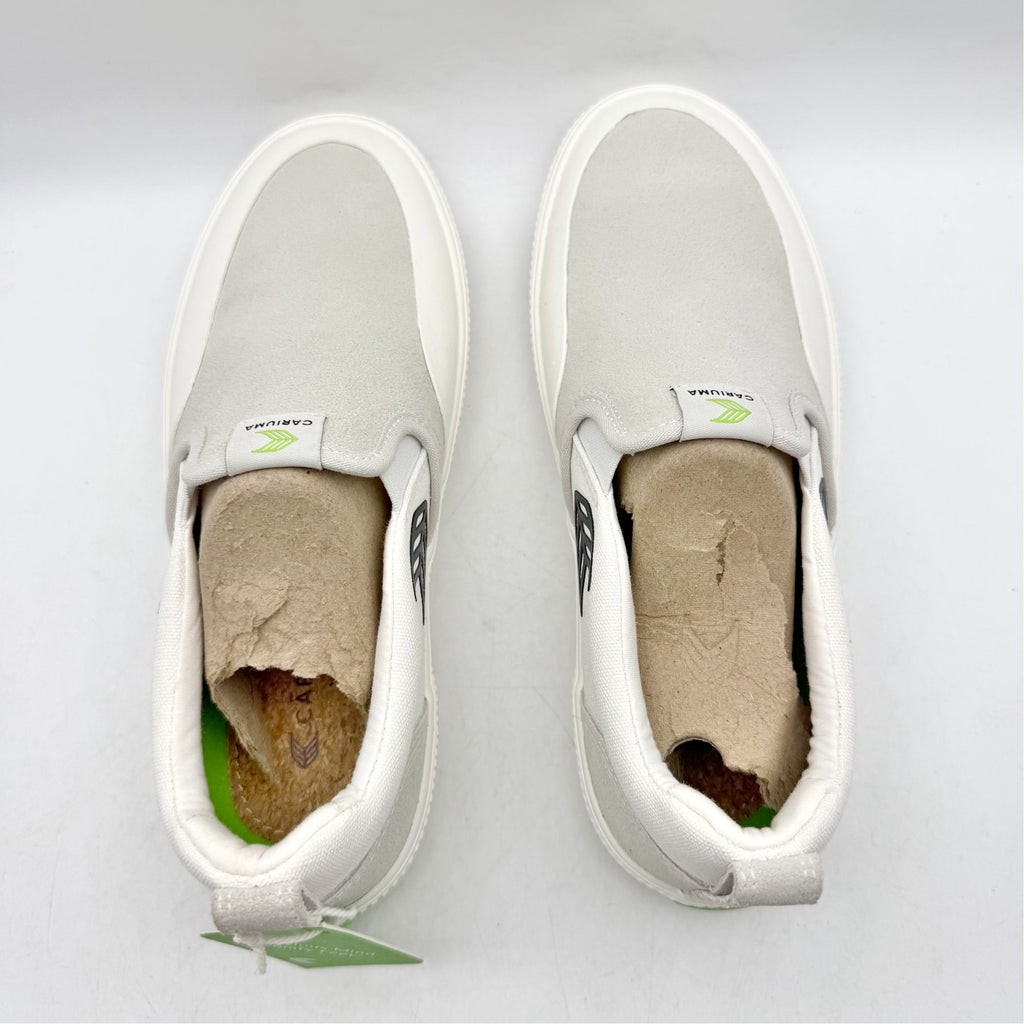 Cariuma Womens Slip-On Skate Pro Low Sneakers US 8 White Canvas Suede NIB