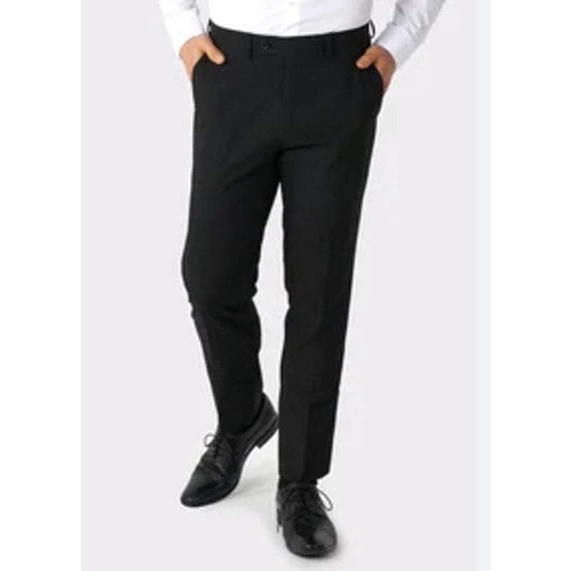 OPPOSUITS Mens Slim Fit Dress Pants 36 x 33 Black Straight Leg Flat Front NWOT