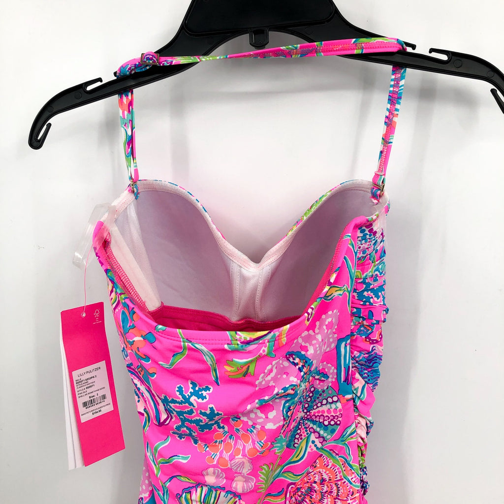 LILLY PULITZER Flamenco One Piece Pink Isle Shell Me Something Good Size 2