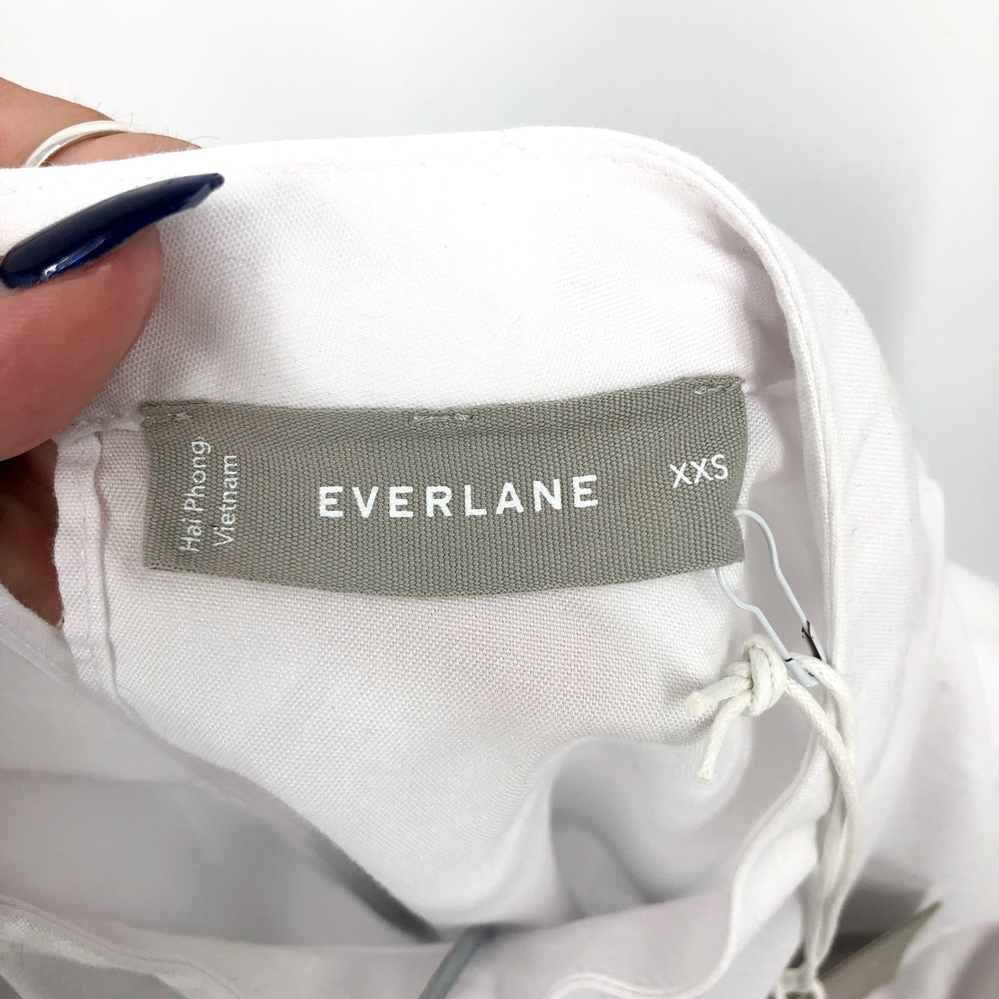 EVERLANE Women's The Mockneck Bubble Top White XXS